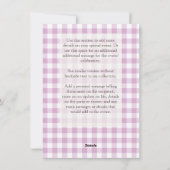 Roze Bow Groene Garland Achterkant Bericht Feestdagenkaart (Achterkant)