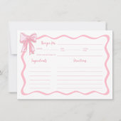 Roze Bow Het binden van de knoop Vrijgezellenfeest Kaart (Voorkant)