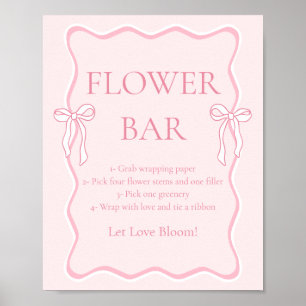 Roze Bow Het binden van de knoop Vrijgezellenfeest Poster