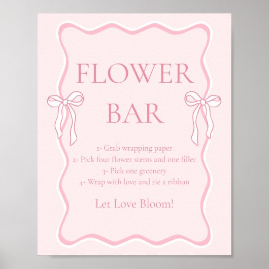 Roze Bow Het binden van de knoop Vrijgezellenfeest Poster (Voorkant)