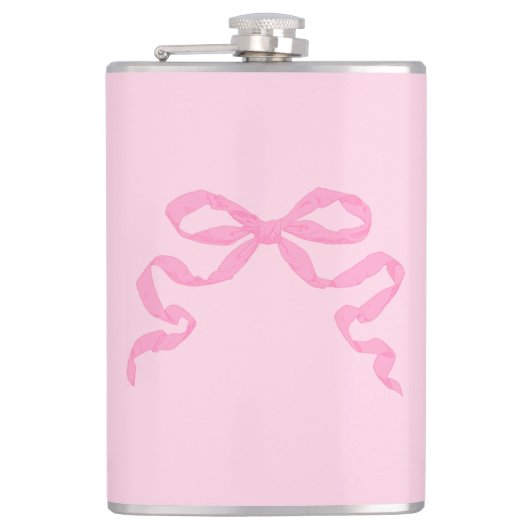 Roze bow heupfles (Voorkant)