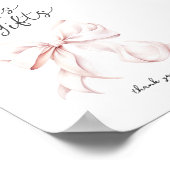 Roze Bow Kaarten & Cadeaus Tafelteken Poster (Hoek)