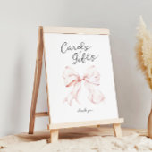 Roze Bow Kaarten & Cadeaus Tafelteken Poster