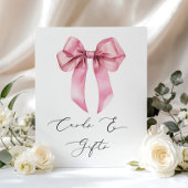 Roze Bow kaarten en geschenken elegante kalligrafi Poster