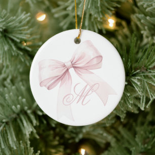 Roze Bow Kerst Ornament