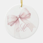 Roze Bow Kerst Ornament (Voorkant)