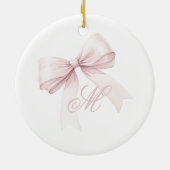 Roze Bow Kerst Ornament (Achterkant)