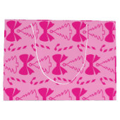 Roze Bow Kersttas Groot Cadeauzakje (Achterkant)