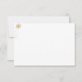 Roze Bow Koud Buiten Baby Meisje Douche Bedankkaart (Achterkant)