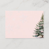 Roze Bow Koud Buiten Baby shower Boeken voor Baby Informatiekaartje (Achterkant)