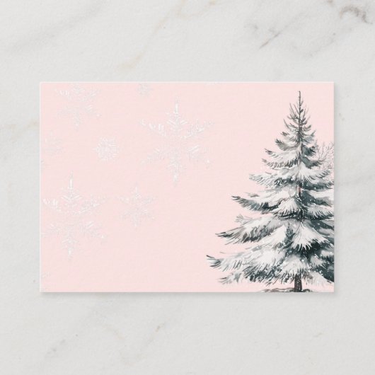 Roze Bow Koud Buiten Baby shower Boeken voor Baby Informatiekaartje (Achterkant)