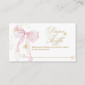 Roze Bow Koud Buiten Baby shower Luier Informatiekaartje (Voorkant)
