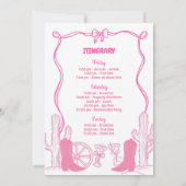 Roze Bow Laatste Rodeo Cowgirl Bachelorette Route Kaart (Achterkant)