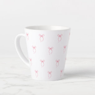 Roze bow latte mok