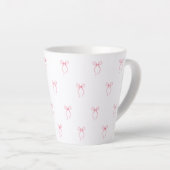 Roze bow latte mok (Rechterhoek)