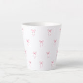Roze bow latte mok (Voorkant)