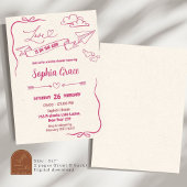 Roze Bow Liefde in de lucht Valentijn Vrijgezellen Kaart