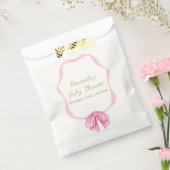 Roze Bow Lijst Meisje Baby shower Bedankzakje (Gezegeld)