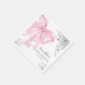 Roze Bow Little Boo Halloween Baby shower servet (Hoek)