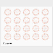 Roze Bow Little Pumpkin Baby shower Sticker (Vel)