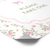 Roze Bow Love Shack  Baby shower gunsten Poster (Hoek)