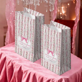 Roze Bow Love Shack Baby shower Kleine Gift Bag Klein Cadeauzakje