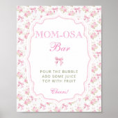 Roze Bow Love Shack Baby shower Mom-osa Bar Poster (Voorkant)