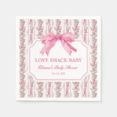 Roze Bow Love Shack Baby shower Servet (Voorkant)