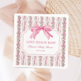 Roze Bow Love Shack Baby shower Servet