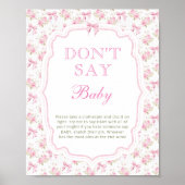 Roze Bow Love Shack Dont Say Baby Poster (Voorkant)