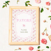 Roze Bow Love Shack Elegant Baby shower gunsten Poster