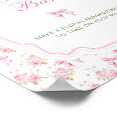 Roze Bow Love Shack Flower Bar Poster (Hoek)