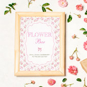 Roze Bow Love Shack Flower Bar Poster