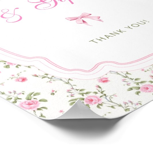 Roze Bow Love Shack  Kaarten en geschenken Poster (Hoek)