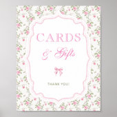 Roze Bow Love Shack  Kaarten en geschenken Poster (Voorkant)