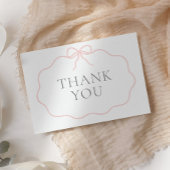  Roze Bow Meisje Baby shower Bedankkaart