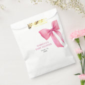 Roze Bow Meisje Baby shower Bedankzakje (Gezegeld)