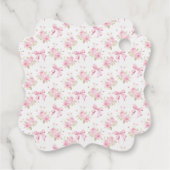 Roze Bow Meisje Baby shower Dank u Bedankjes Labels (Achterkant)
