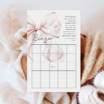 Roze Bow Meisje Baby shower Gift Bingo Activiteit<br><div class="desc">Pink Bow Theme BINGO baby shower spel voor een gedenkwaardig feest.</div>