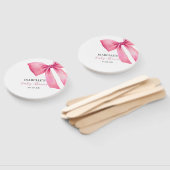 Roze Bow Meisje Baby shower Handwaaier (Niet-gemonteerd)