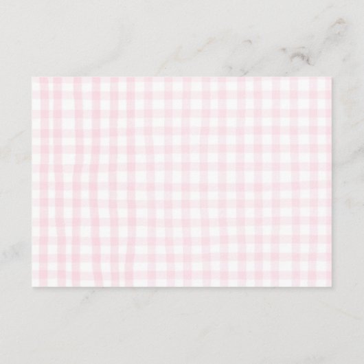 Roze Bow Meisje Baby shower Raffle Diapper Informatiekaartje (Achterkant)