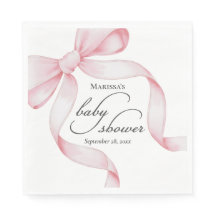 Roze Bow Meisje Baby shower