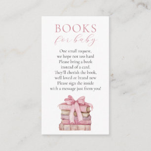 Roze Bow Meisje Boeken voor Baby insert kaart