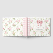 Roze Bow Meisje Preppy Southern Baby shower Gastenboek (Volledig)