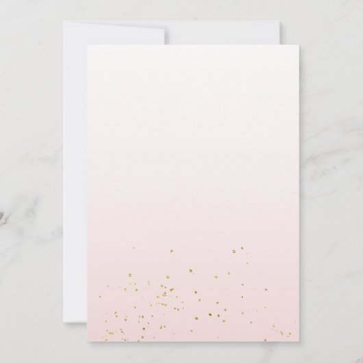 Roze Bow Meisje Verjaardag Uitnodiging Preppy Wate (Achterkant)