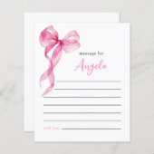 Roze Bow Meisjes 1e Verjaardag Time Capsule (Voorkant / Achterkant)