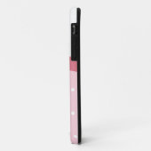 Roze Bow met Jewel Print Polka Dot iPhone Case (Achterkant/links)