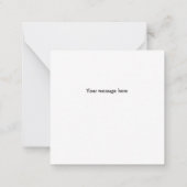 Roze bow Mini Dank u wel briefkaart (Achterkant)