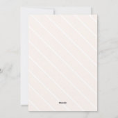 Roze Bow Minimalist Line Art Kerstdiner Feestdagenkaart (Achterkant)