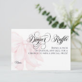 Roze Bow Modern Elegant Meisje Baby shower Luier Kaart (Staand voorkant)